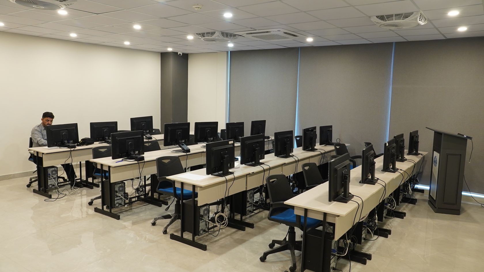 Students at Barkat International College in a modern classroom